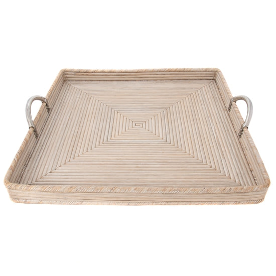 Artifacts Rattan Sattu Collection Square Tray