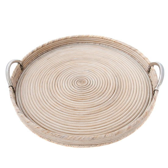 Artifacts Rattan Sattu Collection Round Tray- 19" Diameter