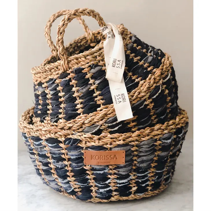 Daya Demin Foldable Basket- Medium