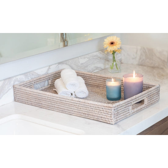Artifacts Rattan Rectangular Tray