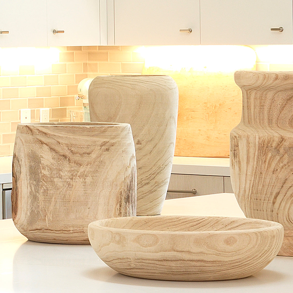 Brea wooden vase