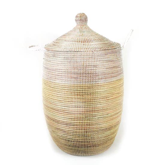 Senegalese Hamper Natural and White medium