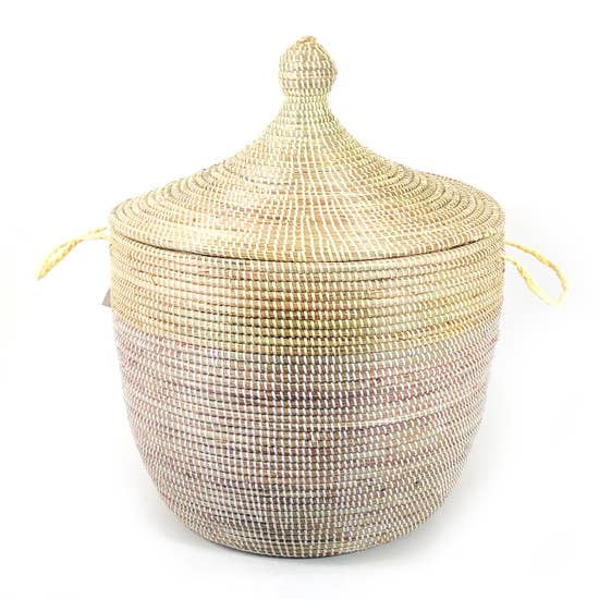 Senegalese Hamper Natural and White medium