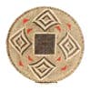 Traditional Tonga Winnowing Basket with Red Recycled Plastic