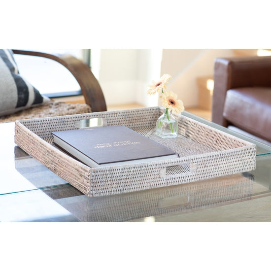 Rattan Square Serving Tray