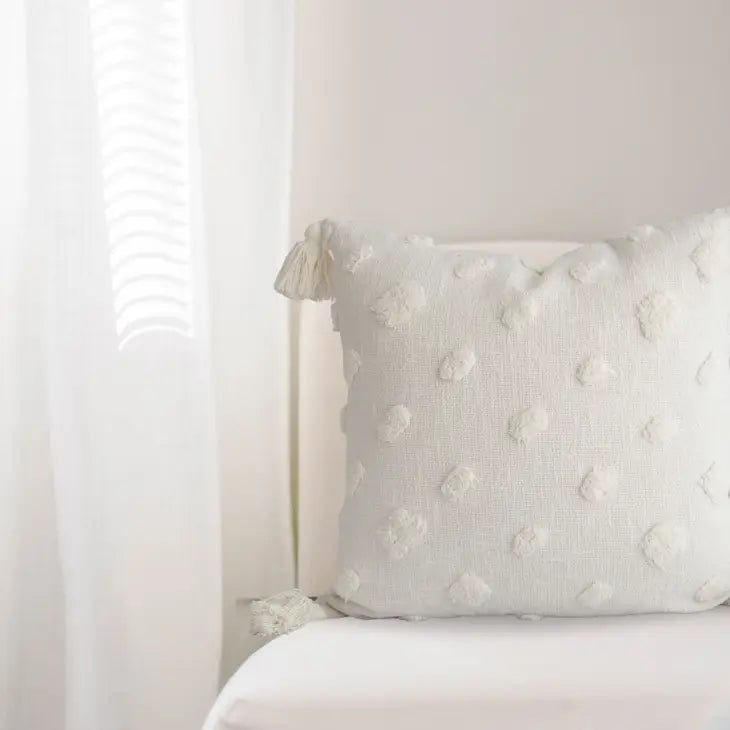 Lillee Polka Dot Shag Pillow
