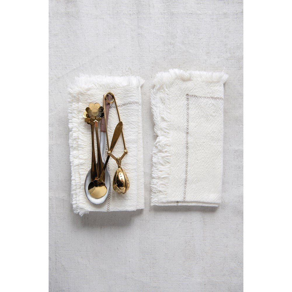 Square Woven Cotton Napkins- Set of 4