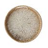 Round Rattan Tray With Nacre Base- Small