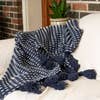 Hand Woven Kadin Throw Navy