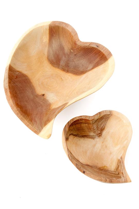 NEW!!!!!!SET OF 2 Nesting Wild Olive Wood Serving Bowls