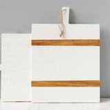 White Rectangle Mod Charcuterie Board, Medium