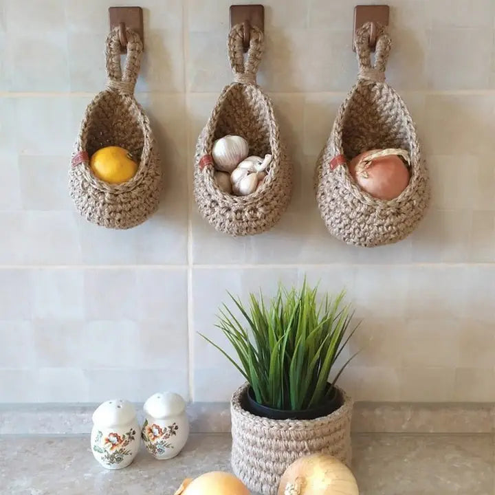 Woven Hanging Storage Baskets