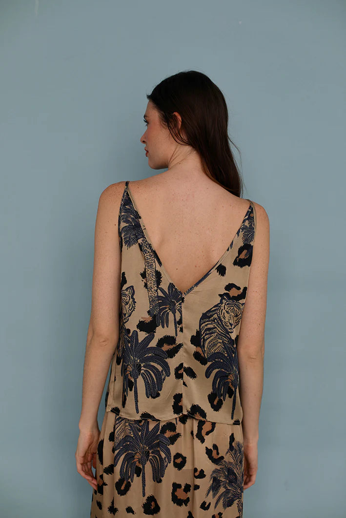 TANK TOP ANIMAL PRINT- SILK