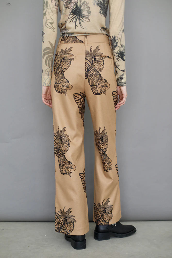 WOOL PANT TOILE DE JOUY BEIGE