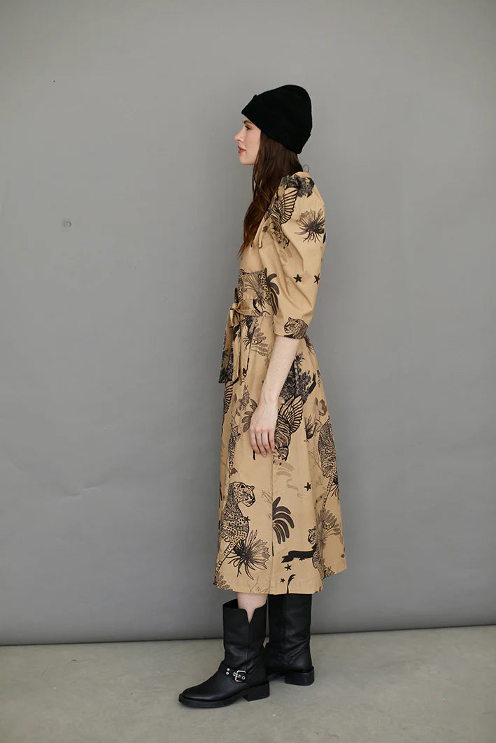 LONG DRESS TOILE DE JOUY BEIGE