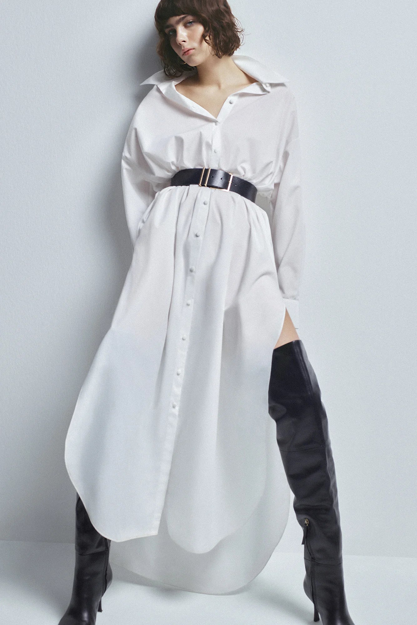 Maxi Poplin Shirt Dress