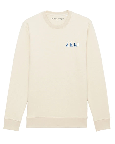 “Oh Là Là” Sweatshirt- Natural Raw