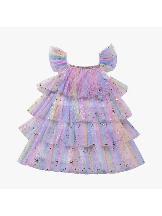 Layered Dress- Purple Multi
