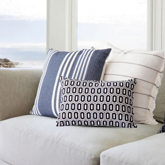 Set of 3 Coastal Blue Pillow