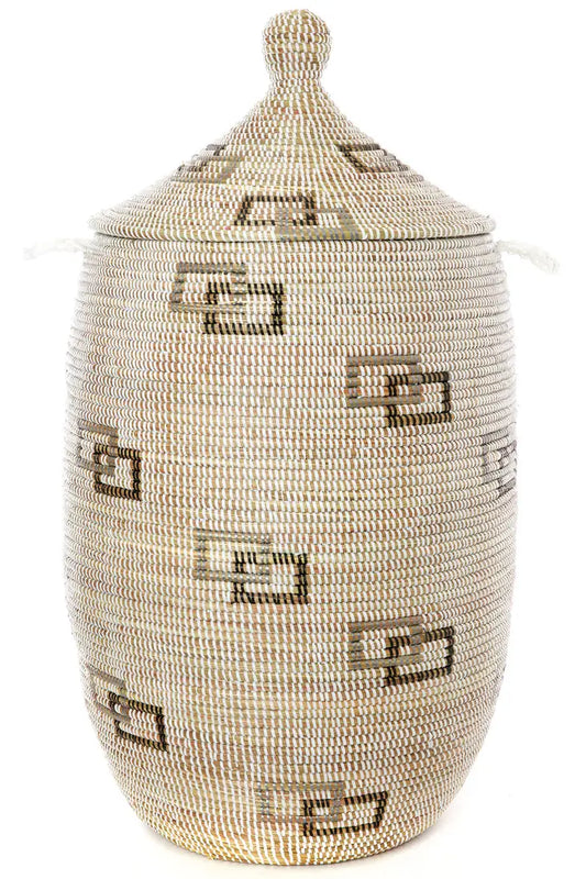 Extra Large White Perfect Match Hamper Basket from Senegalo