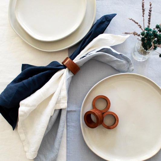 Sky Blue Linen Table Runner