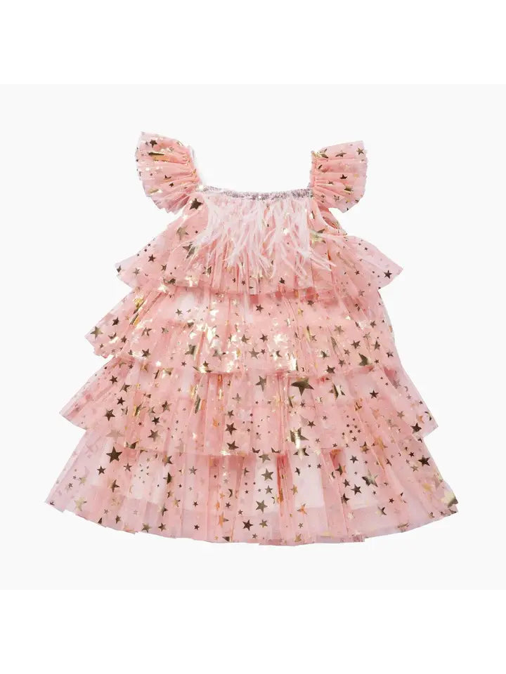 Layered Dress-Peach Star