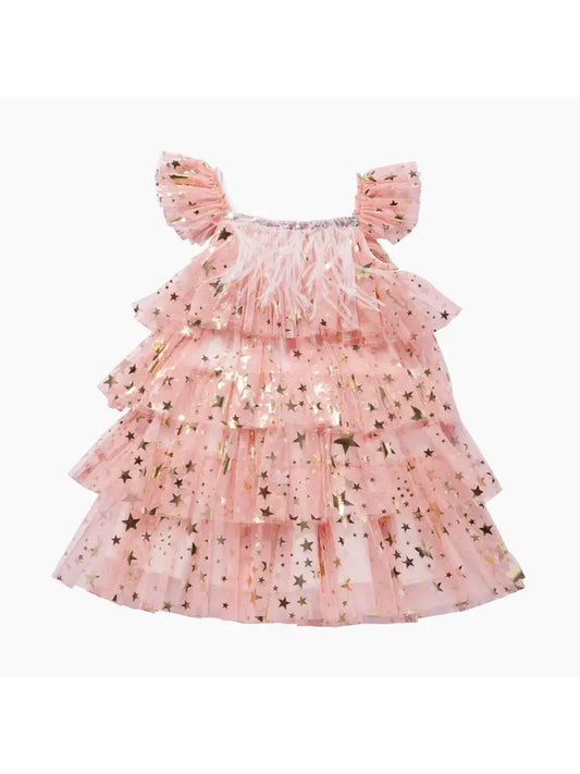 Layered Dress-Peach Star