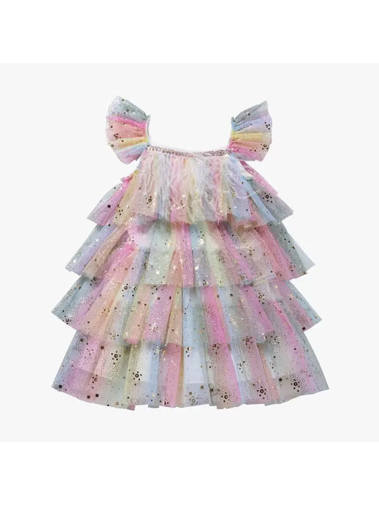 Layered Dress- Pink Multi