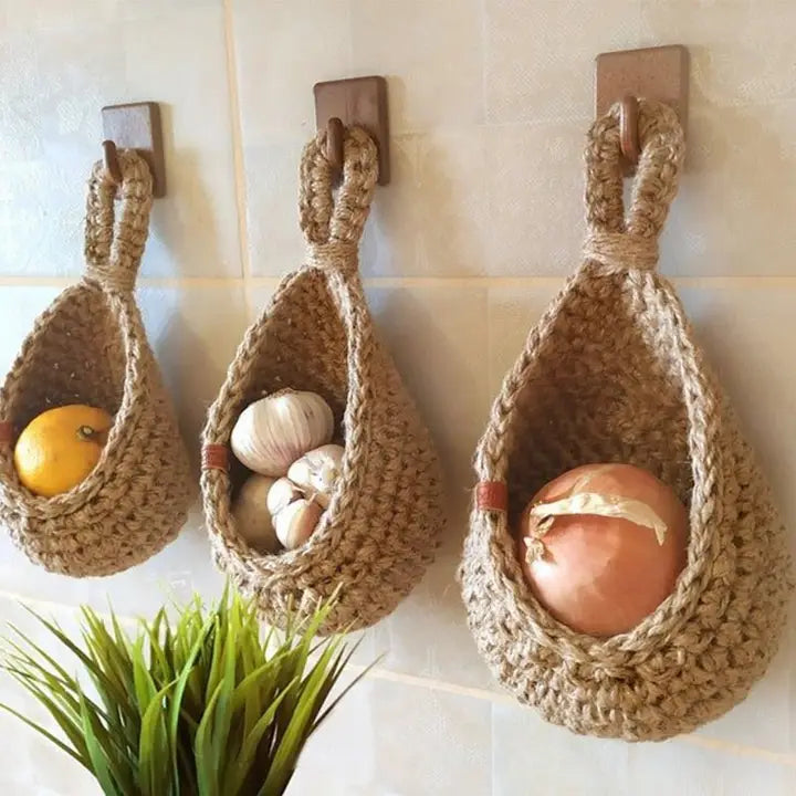 Woven Hanging Storage Baskets