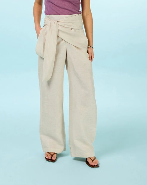 Draped Linen Pants