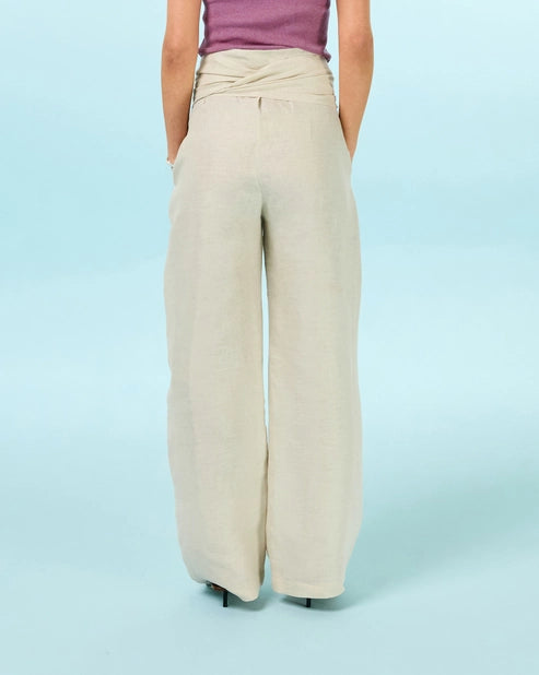 Draped Linen Pants