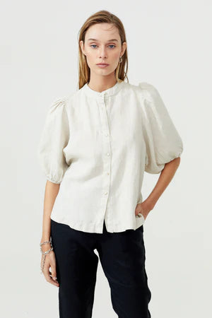 Bubble Linen Shirt - Natural