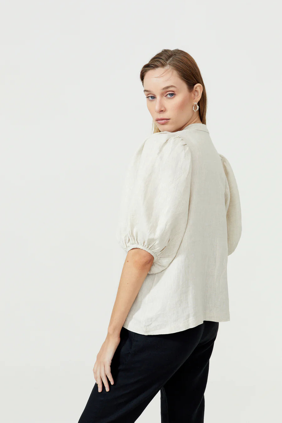 Bubble Linen Shirt - Natural