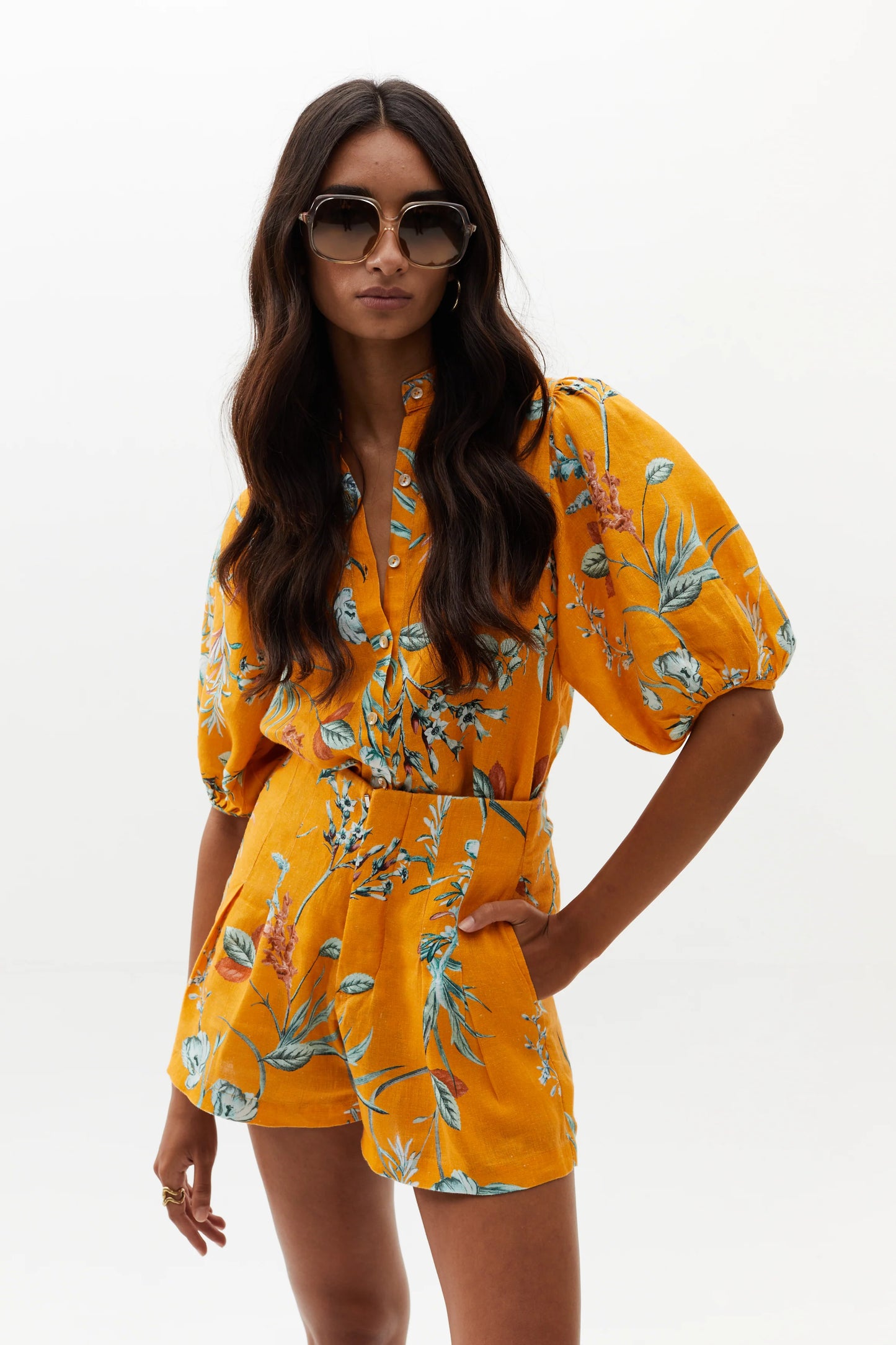 Bubble Linen Shirt - Sunshine