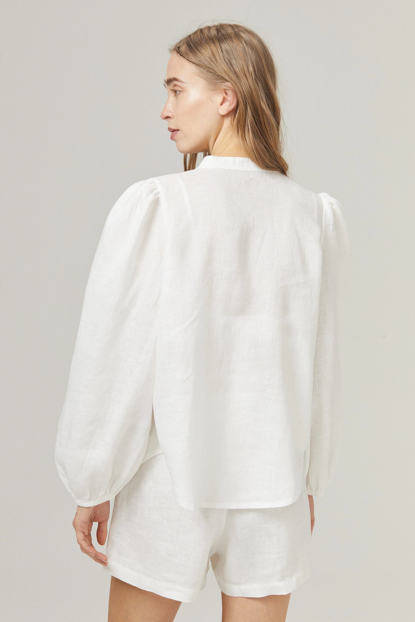 MEKNES LINEN SHIRT - OFF-WHITE