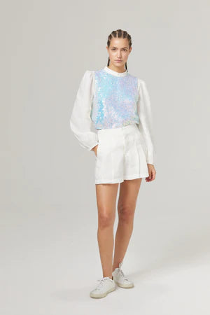 Mermaid Sequin Top - Aqua Small