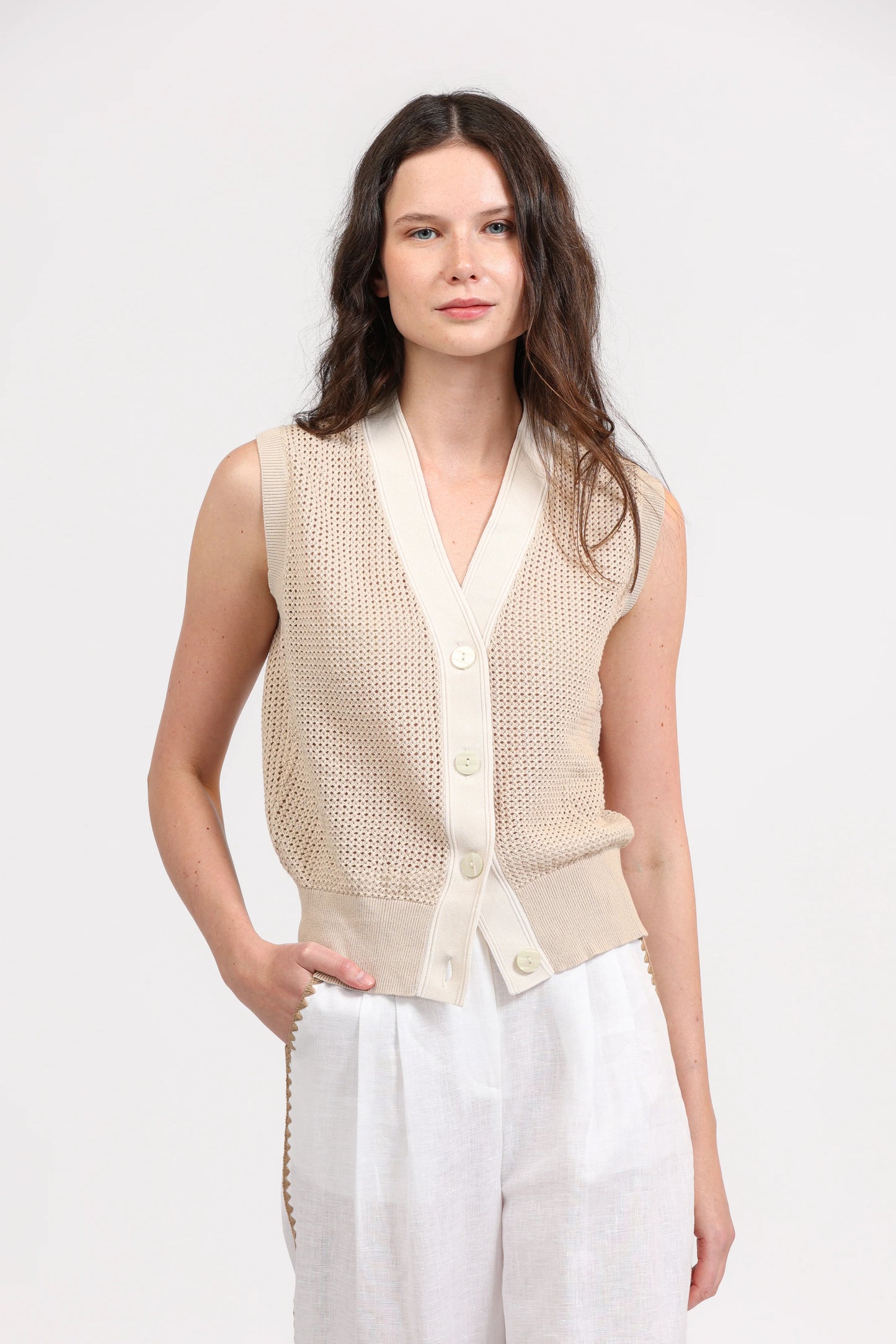 VEST MOSAICO BEIGE