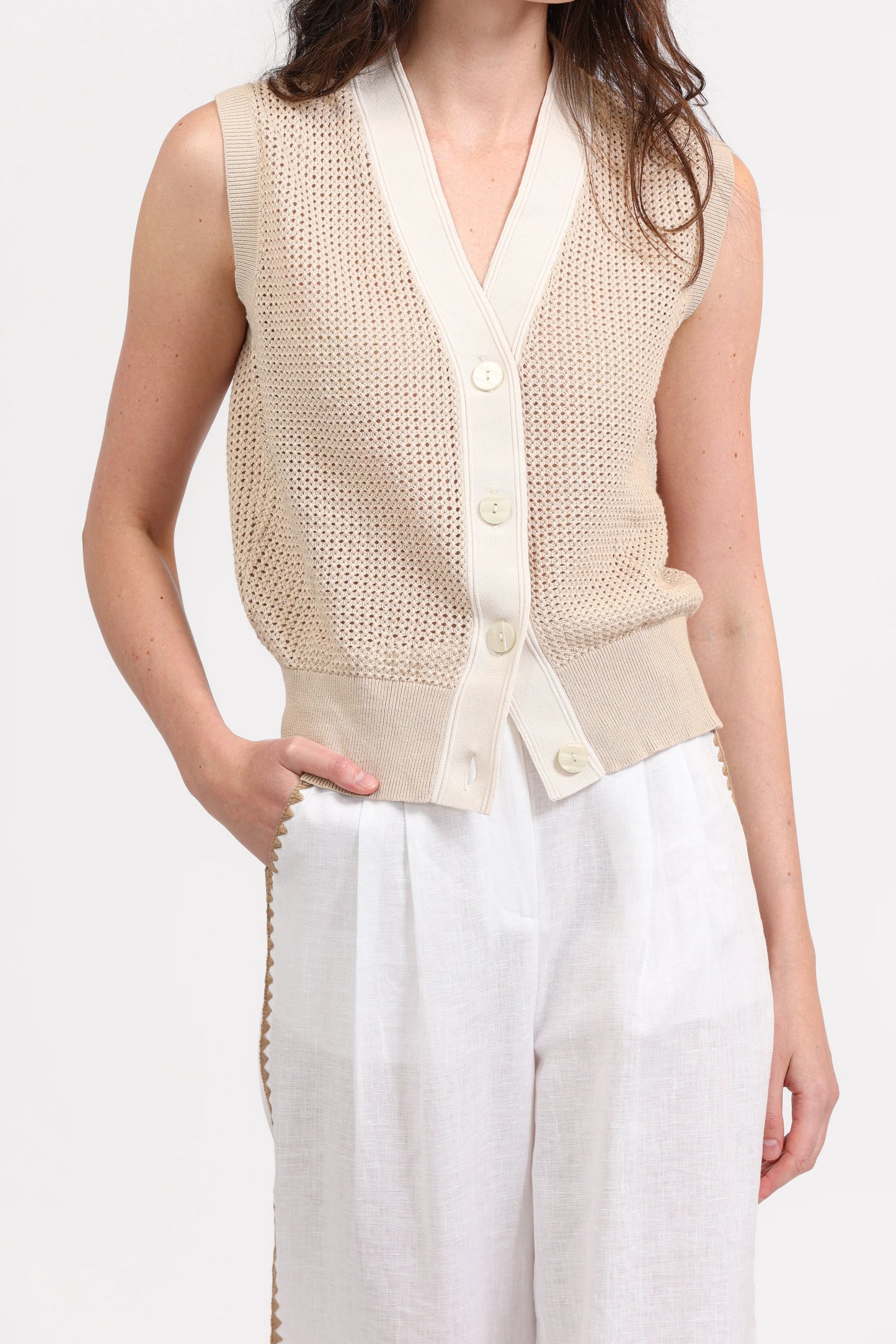 VEST MOSAICO BEIGE