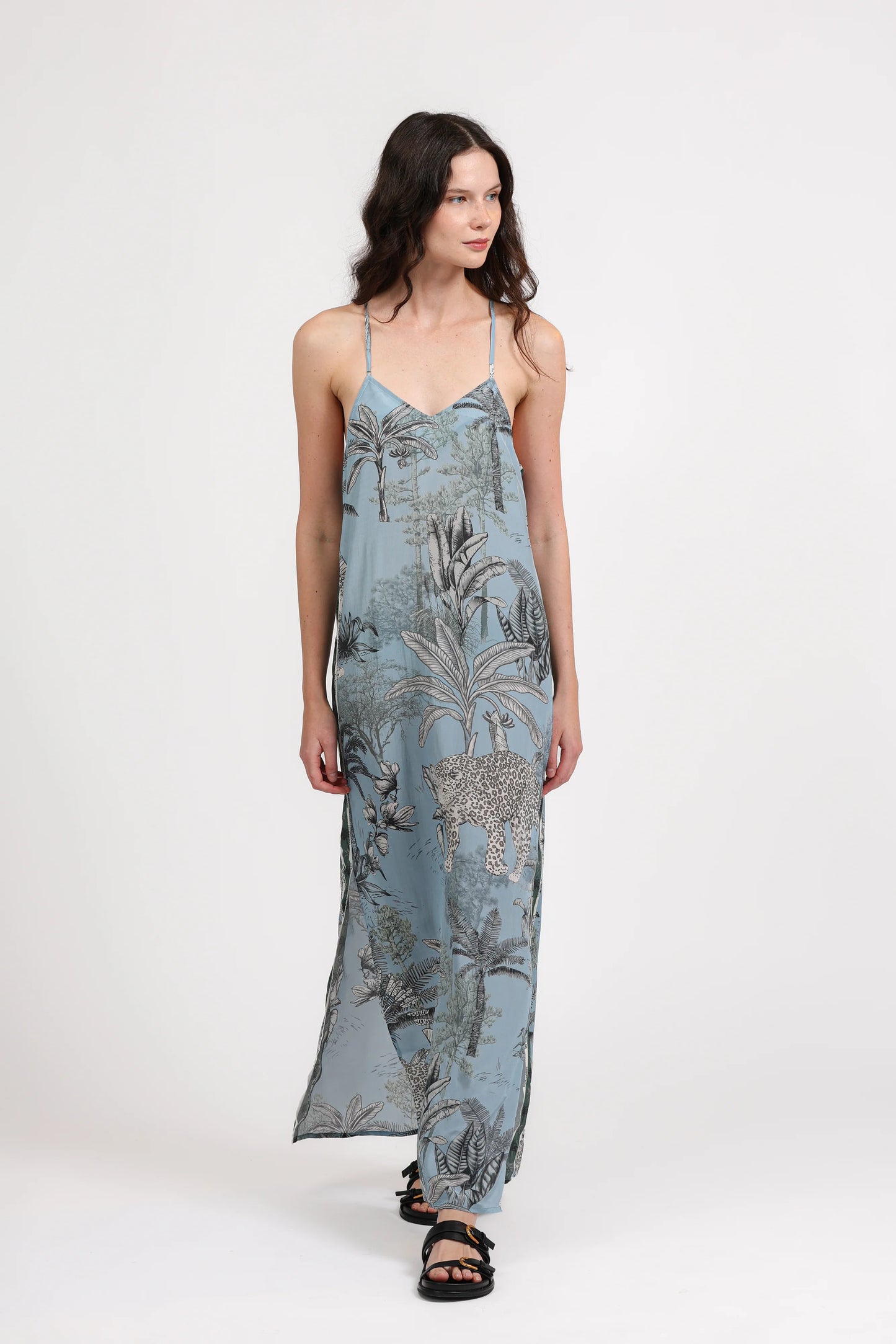 LONG DRESS TROPIQUE LIGHT BLUE