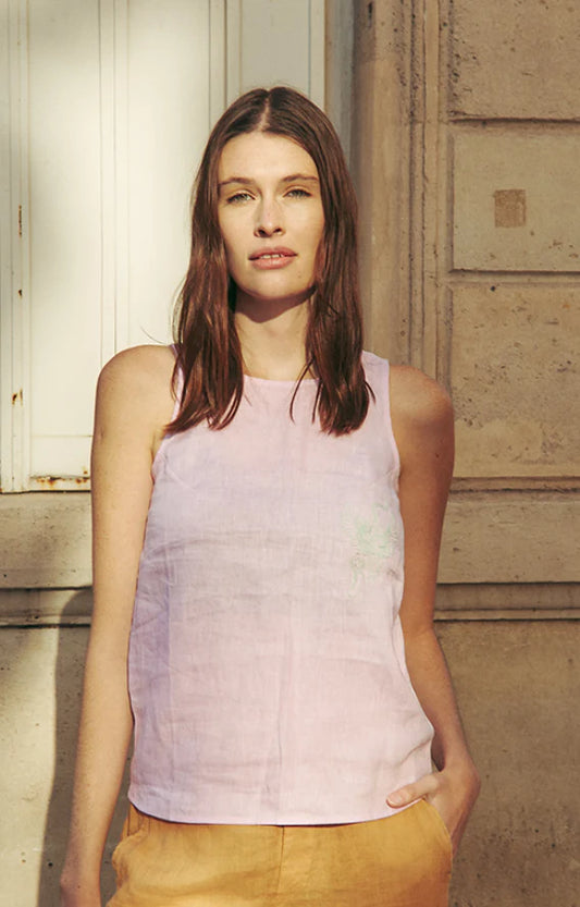 TANK TOP LINEN LILAC