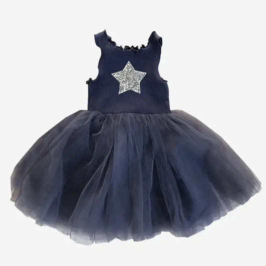 Ph Star Tutu Dress- Charcoal