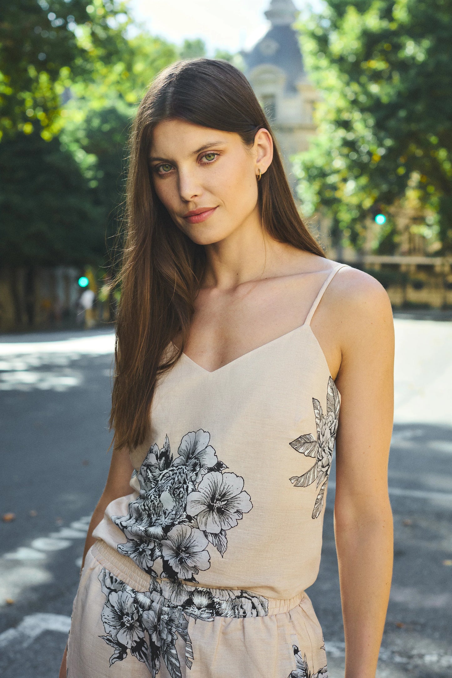 TANK TOP TIGER BLOOM BEIGE