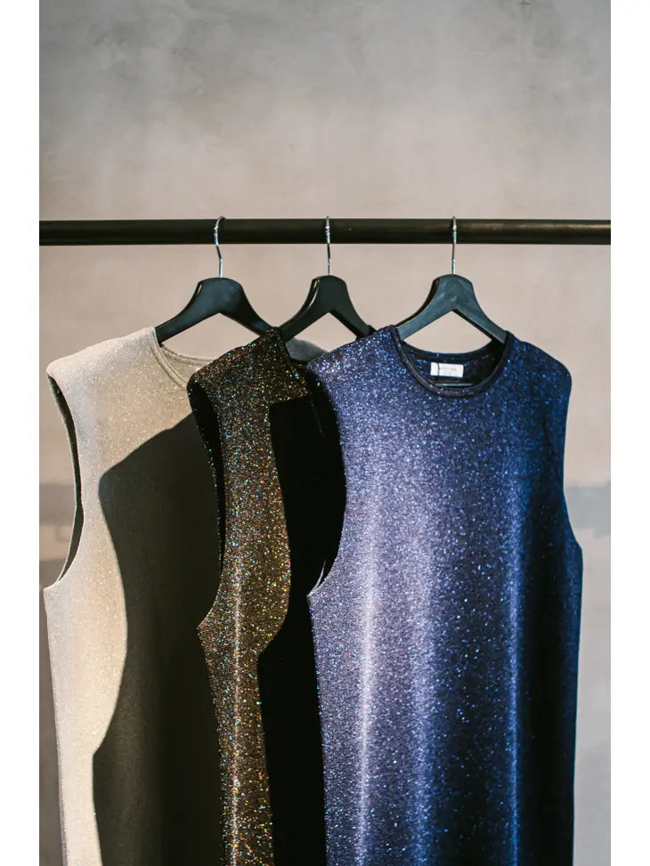 Glitter Knitted Dress - Galaxy