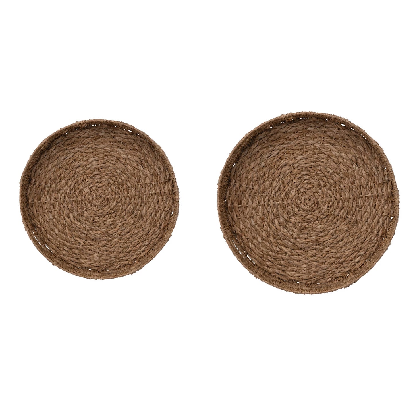 Decorative Hand-Woven Bankuan Trays, Set of 2