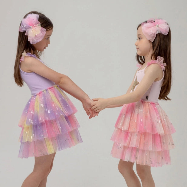 Mila Layered Tutu Dress- Pink