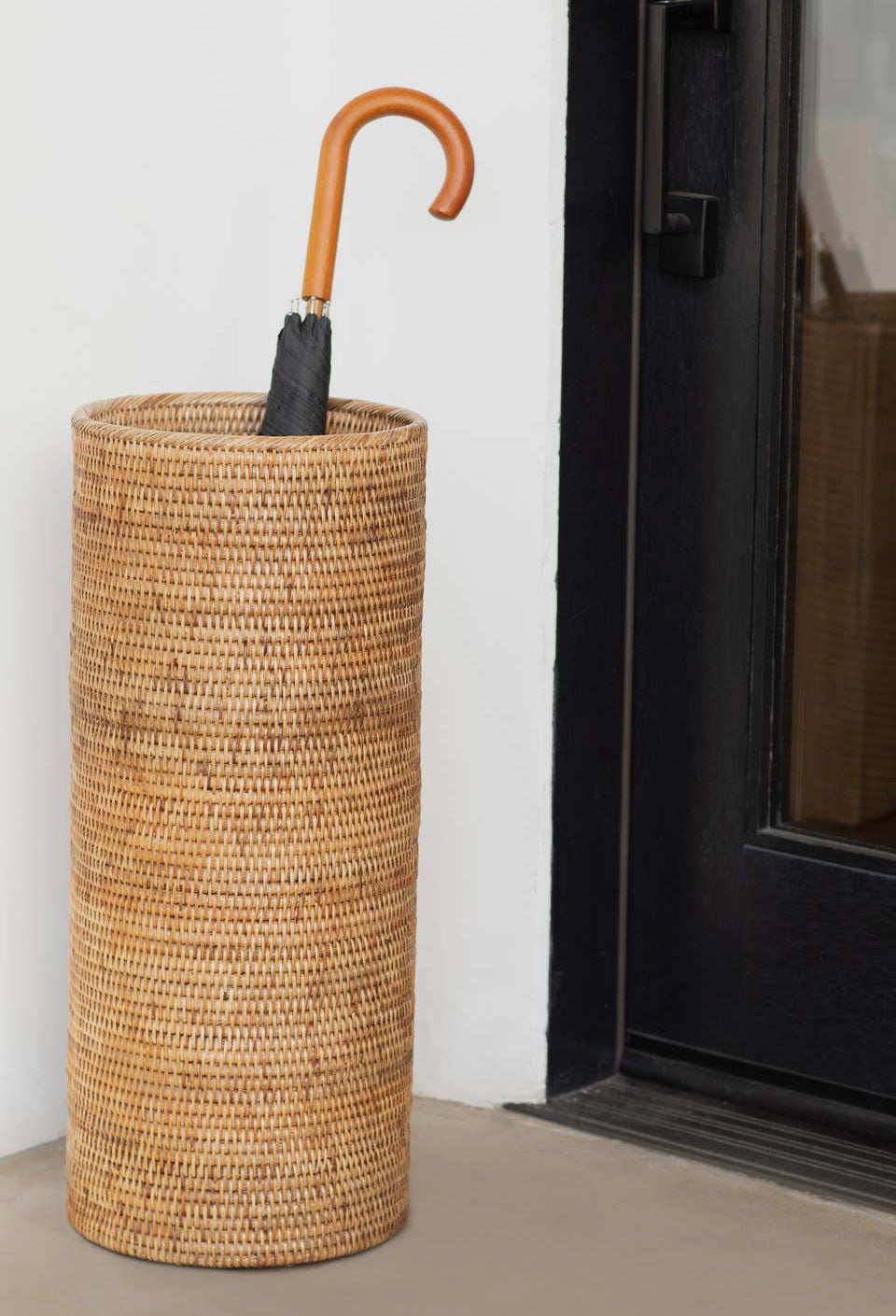 Rattan Round Umbrella Basket