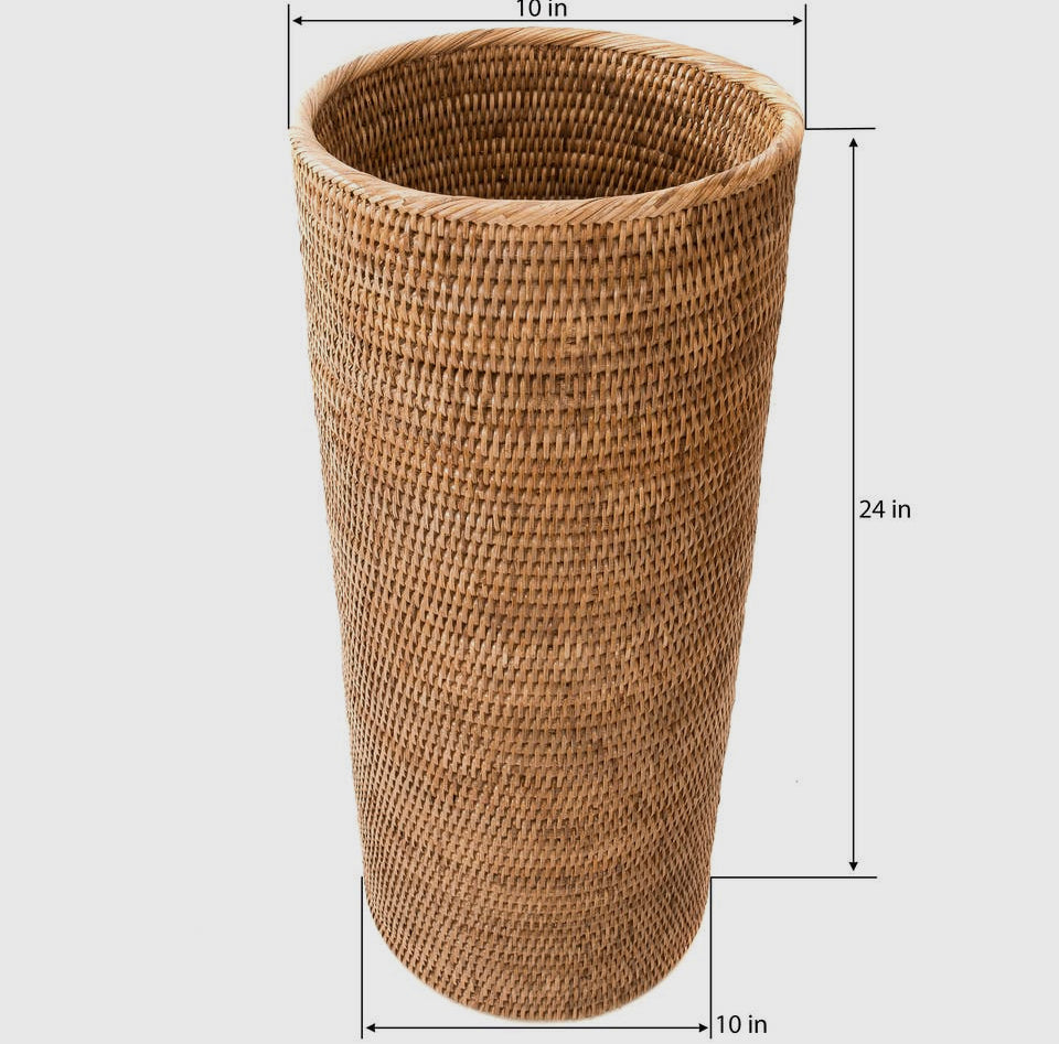 Rattan Round Umbrella Basket