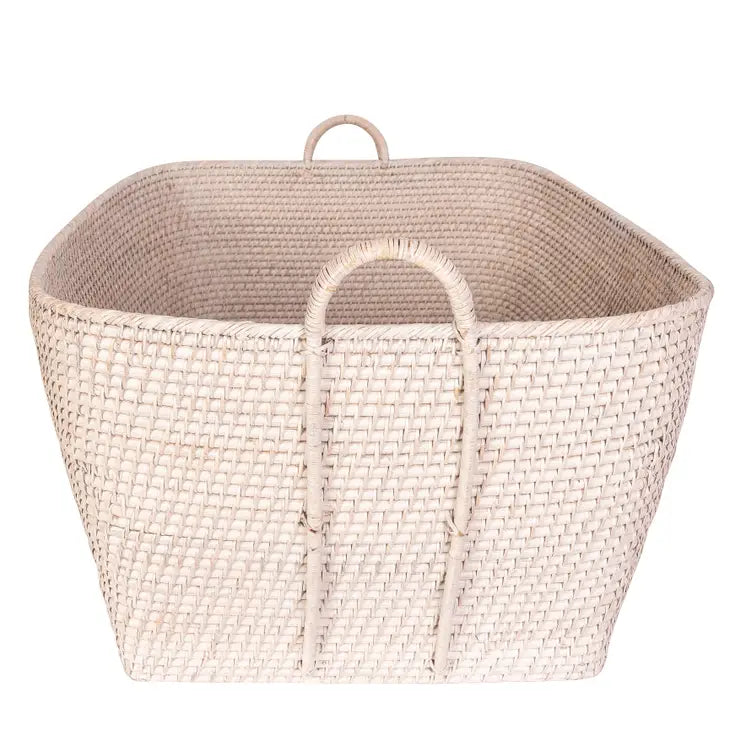 Rattan Basket with Hoop Handles