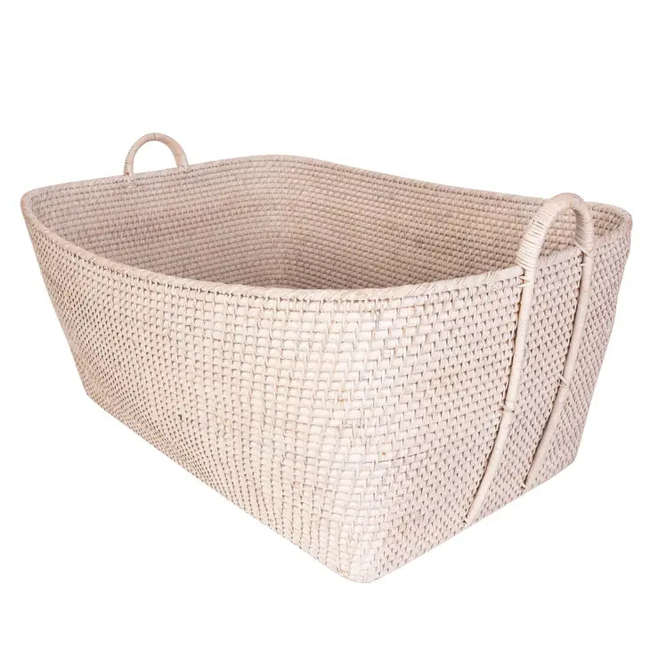 Rattan Basket with Hoop Handles