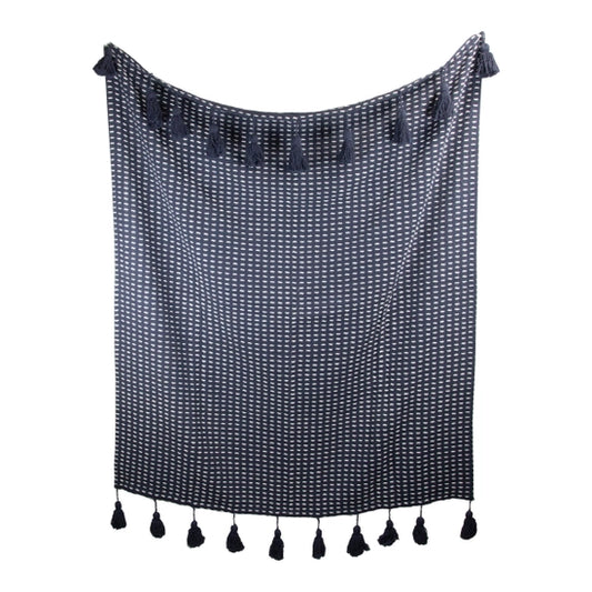 Hand Woven Kadin Throw Navy